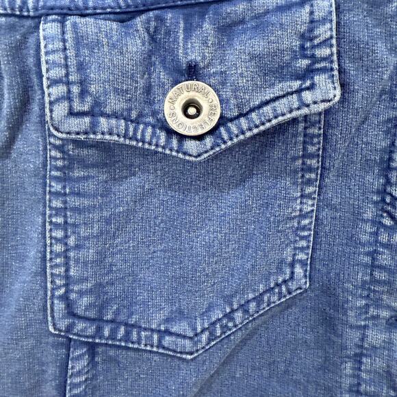 Natural Reflections Chambray Jean Jacket Women's Large Blue 100% Cotton - Picture 9 of 13